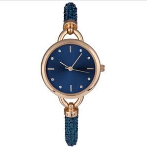NWT Inc International Concepts Women's Gold-Tone Slider Bracelet Watch 28mm